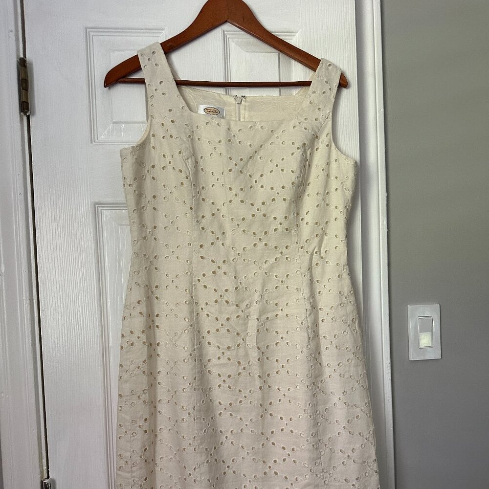Talbots Cream Eyelet Dress